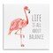 Stupell Industries Motivational Balance Flamingo Wall Plaque Art